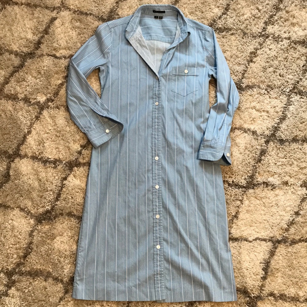 Theory button down shirt dress - Picture 4 of 8